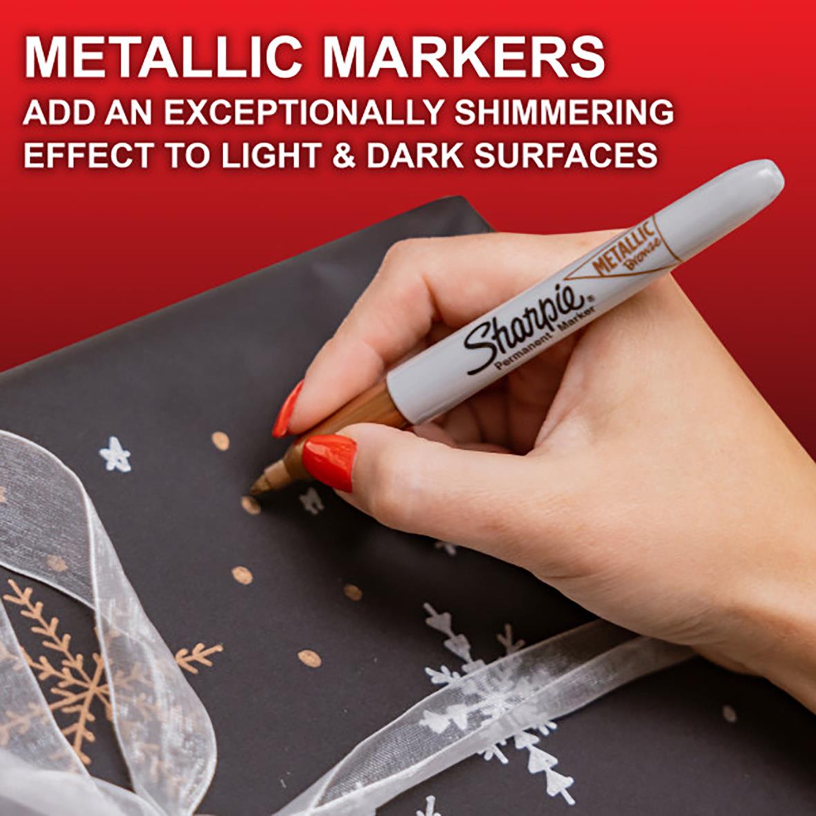 Märkpenna Sharpie Creative & Metallic 5+3 med metalliska pennor som ger skimrande effekter på ljusa och mörka ytor