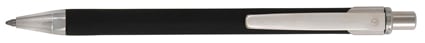 Svart kulspetspenna Ballograf Rondo med silverfärgad topp