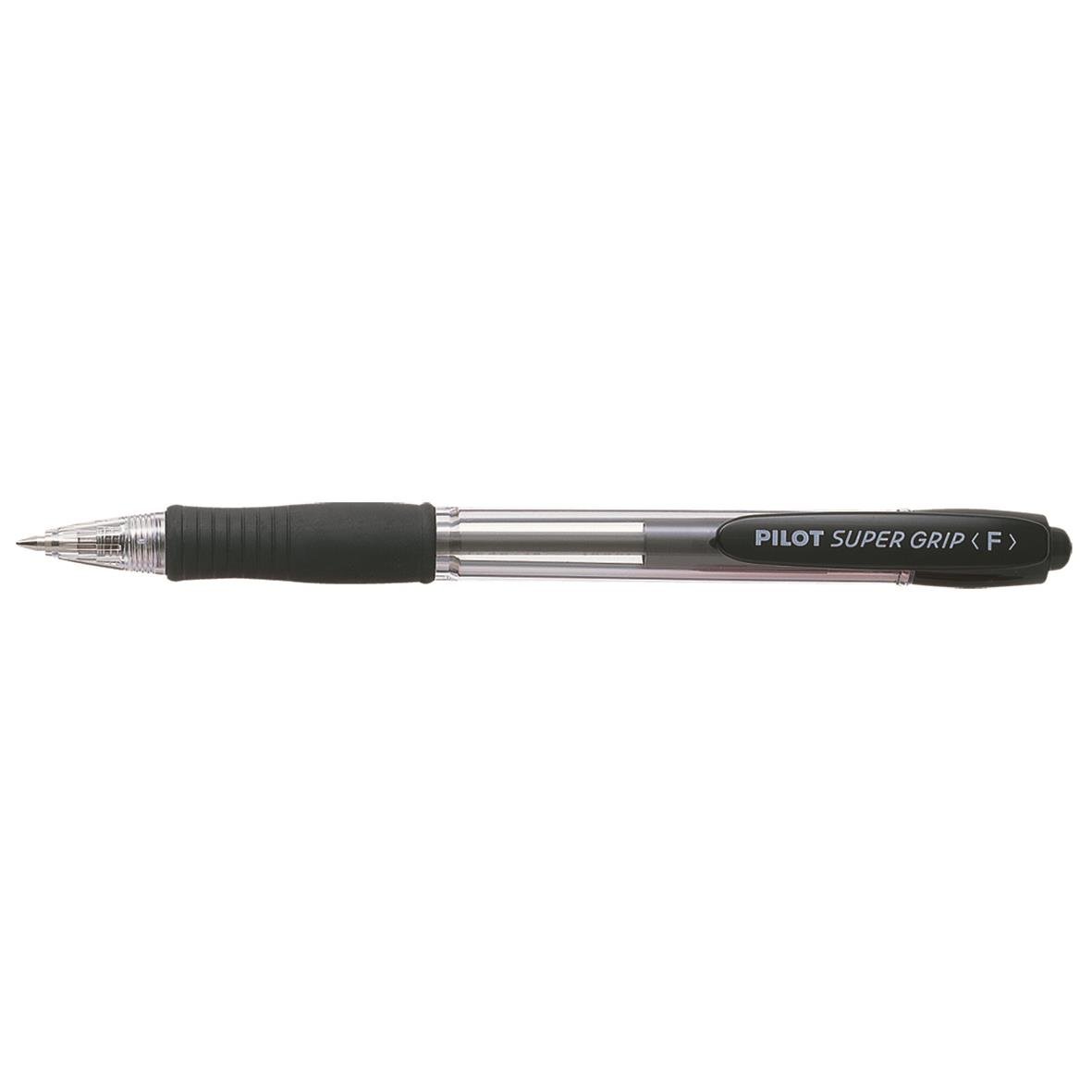 Svart Pilot Supergrip kulspetspenna med 0,7 mm spets