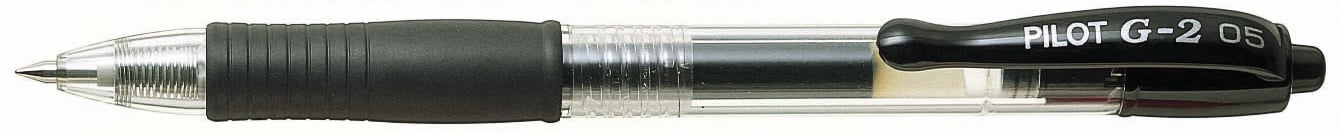 Svart Pilot G2 gelpenna med 0,5 mm spets