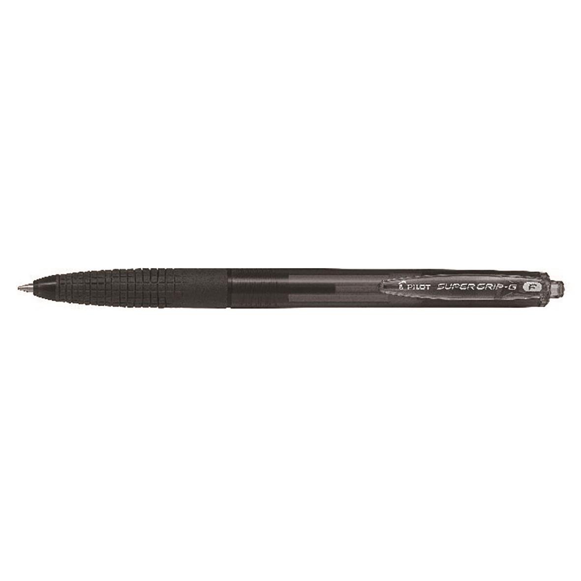 Svart Pilot Super Grip G kulspetspenna med 0,7 mm spets