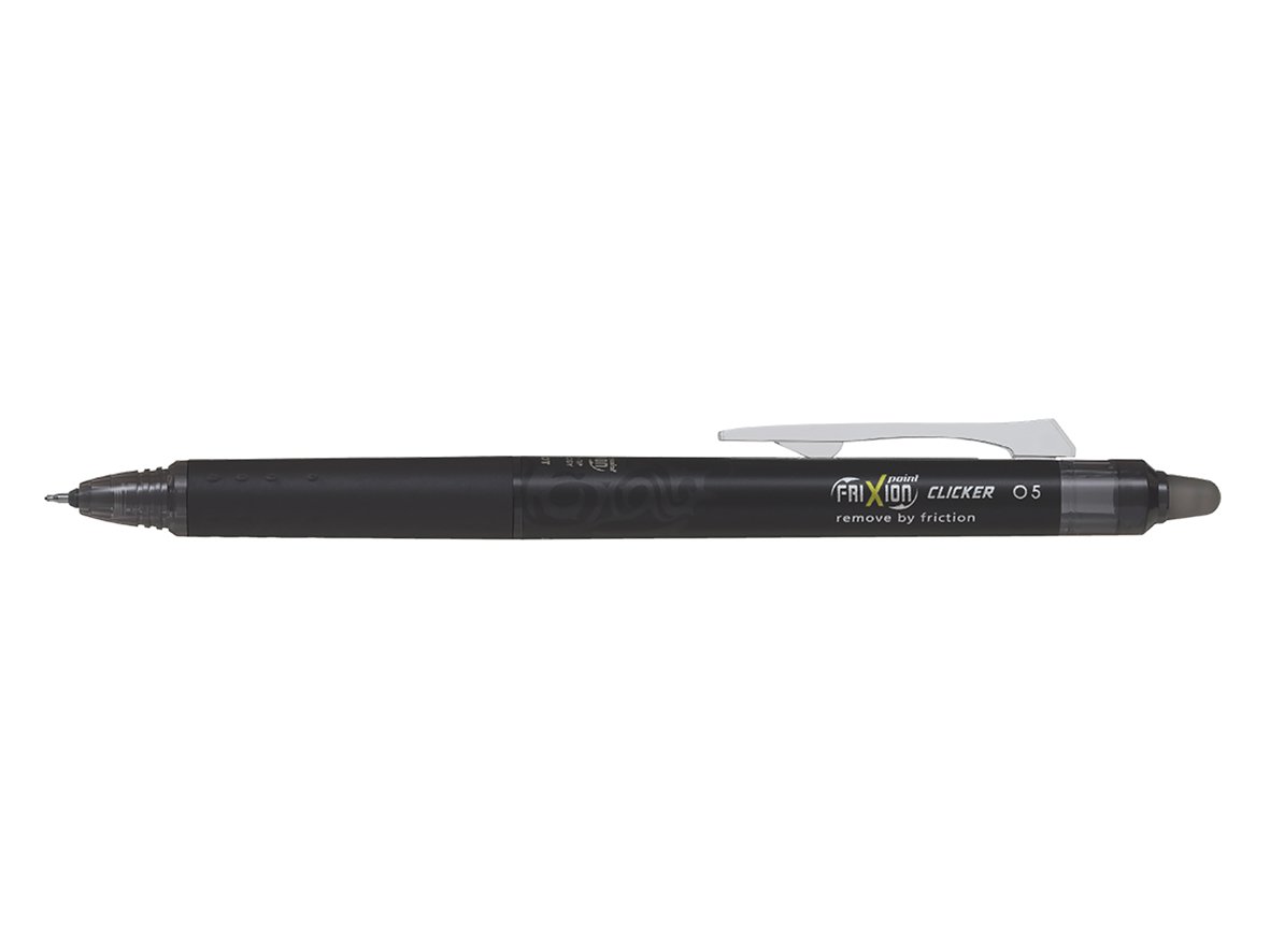 Svart Pilot Frixion Point Clicker kulspetspenna med 0.5 mm spets