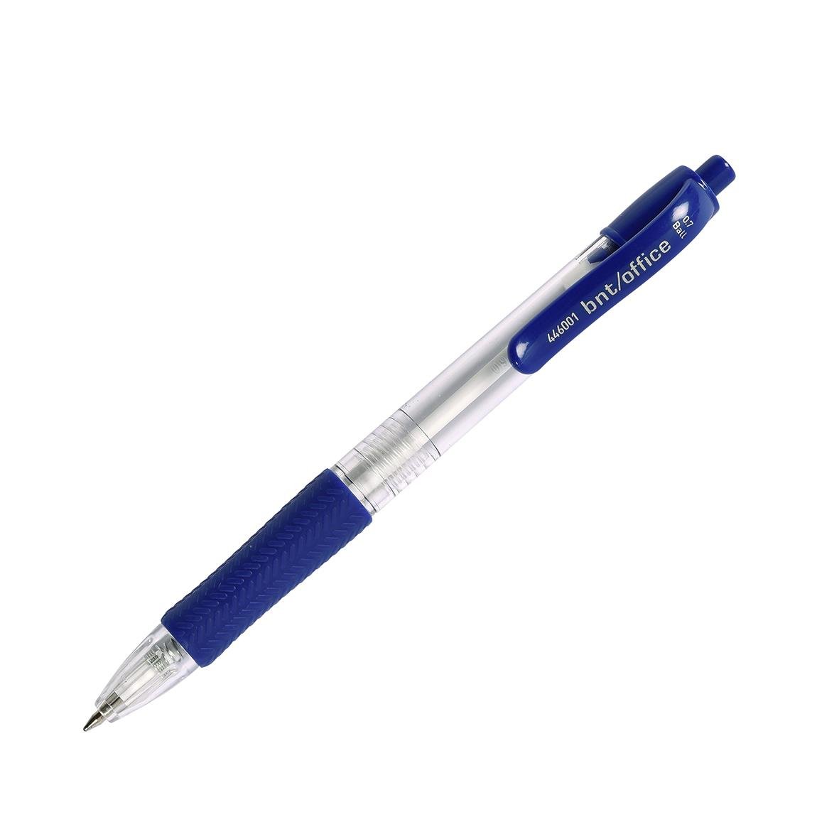 Blå kulspetspenna med 0,7mm spets och gummerad greppdel