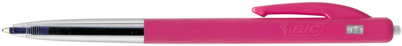 Pink kulspetspenna Bic Clic M10 Pastell Sort med svart bläck
