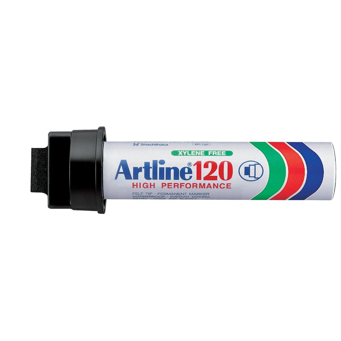 Svart märkpenna Artline 120 med 20mm bred spets