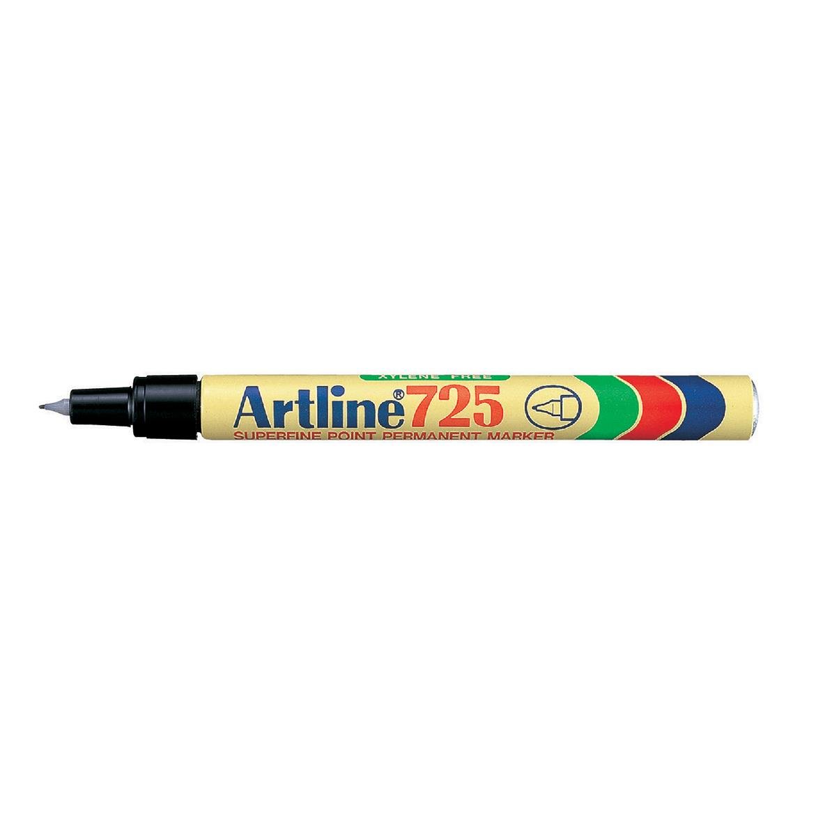 Svart märkpenna Artline 725 0,4mm med färgglad kropp