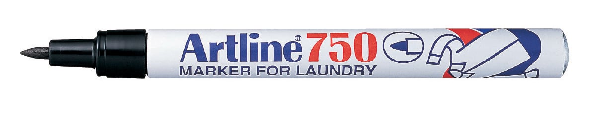Svart märkpenna Artline 750 för textil, 0,7 mm