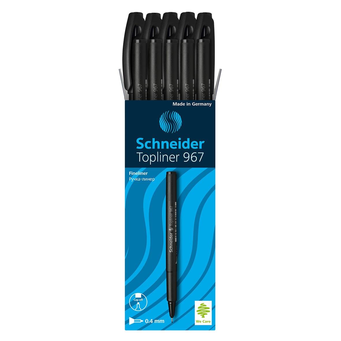 Svart fiberpenna Schneider Topliner 967 med 0,4mm spets