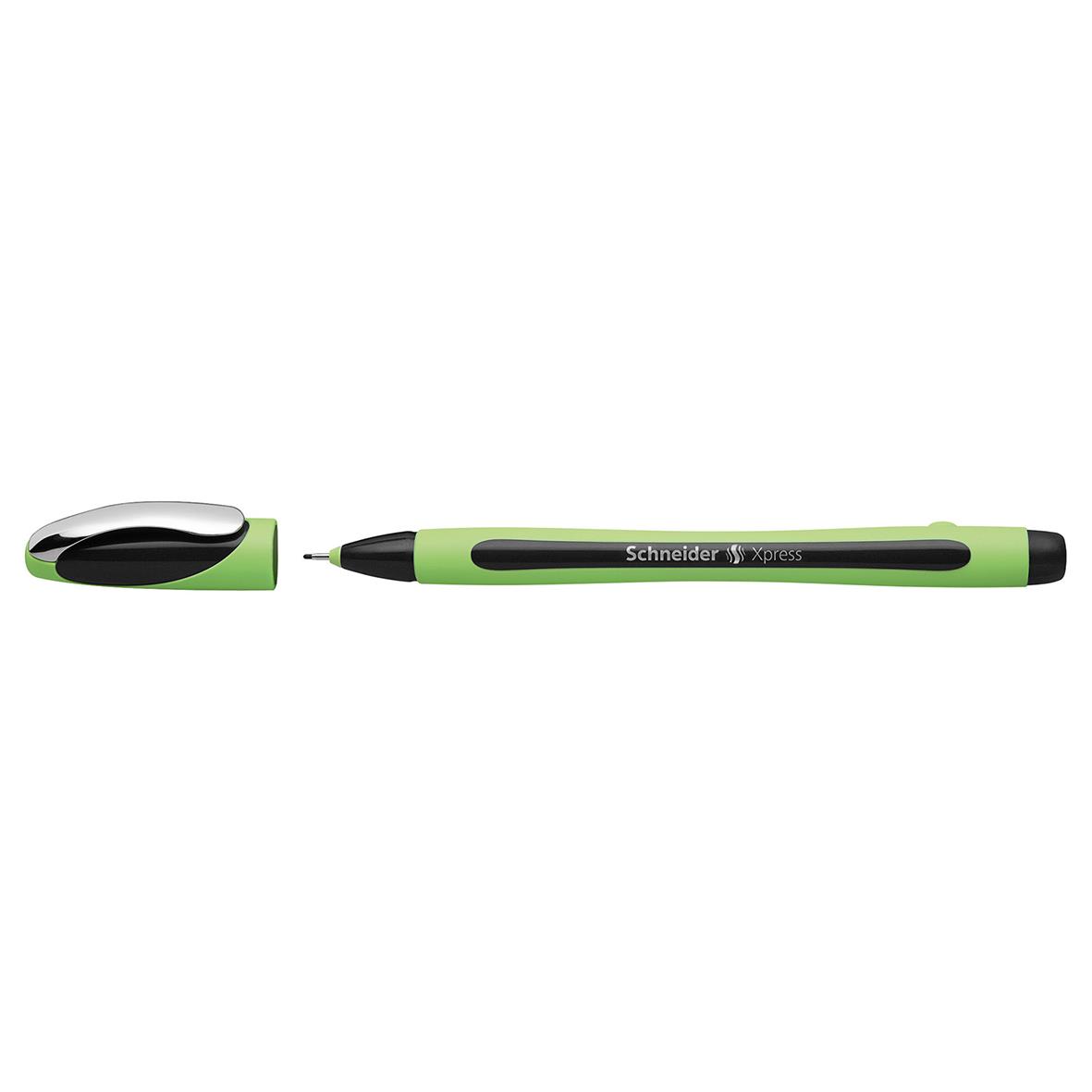 Svart fiberpenna Schneider Xpress med 0,8mm spets och avtagbart lock