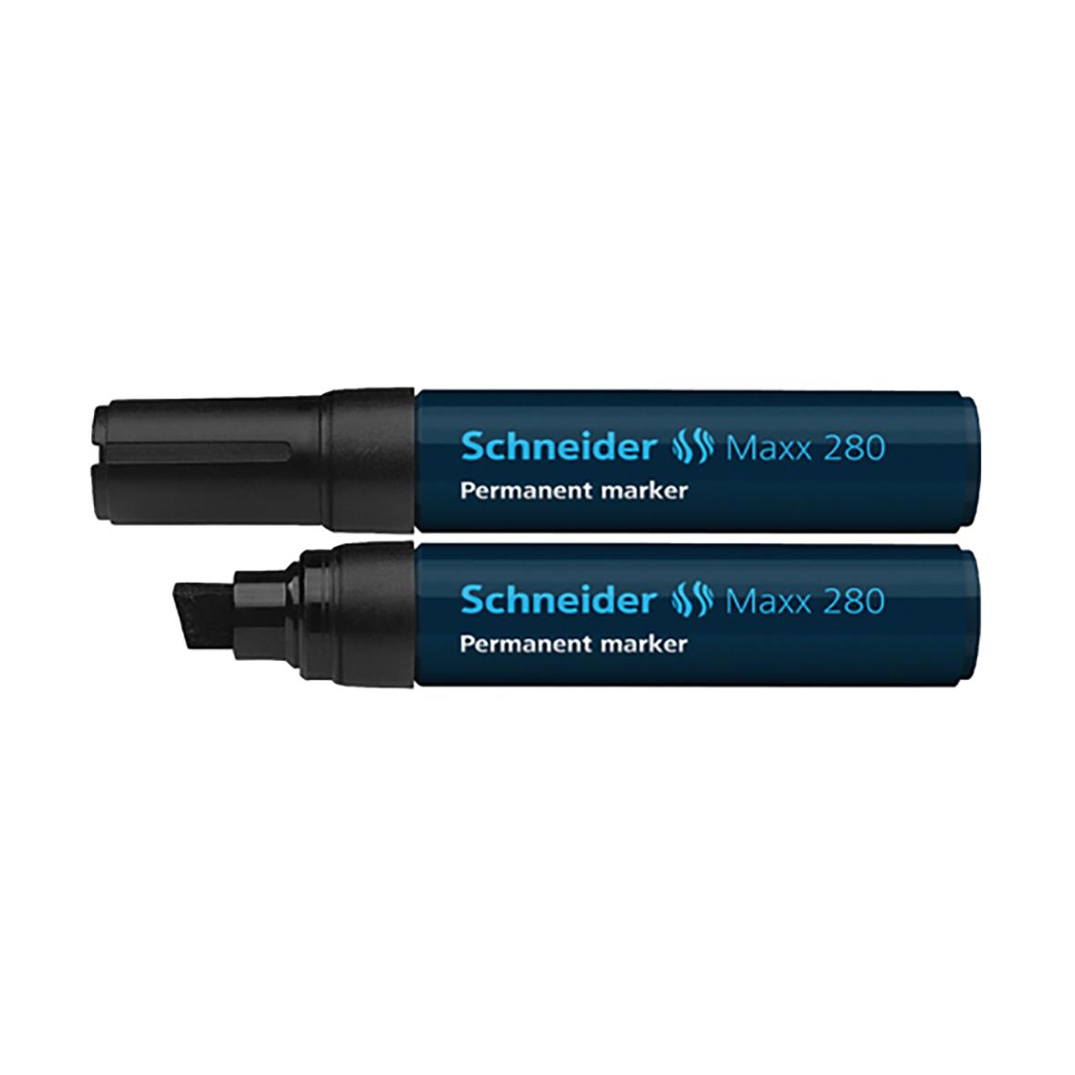Svart permanent markerpenna Schneider Maxx 280, 4/12mm skuren