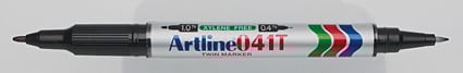 Märkpenna Artline 041T Twin Marker med två spetsar, svart, 0,4/1mm