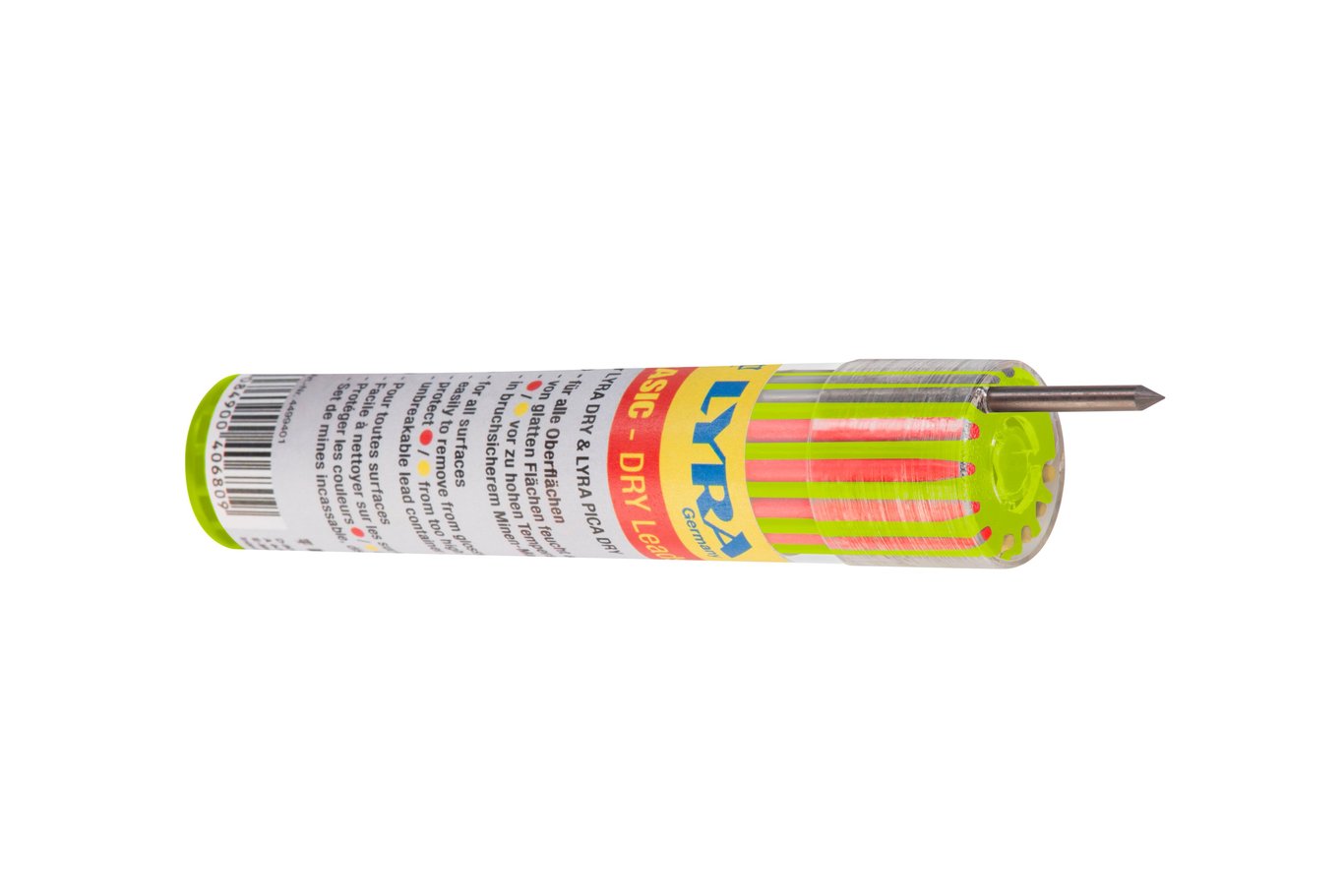 Reservstift Lyra Dry Graphite med röd, gul och grafitfärgad spets