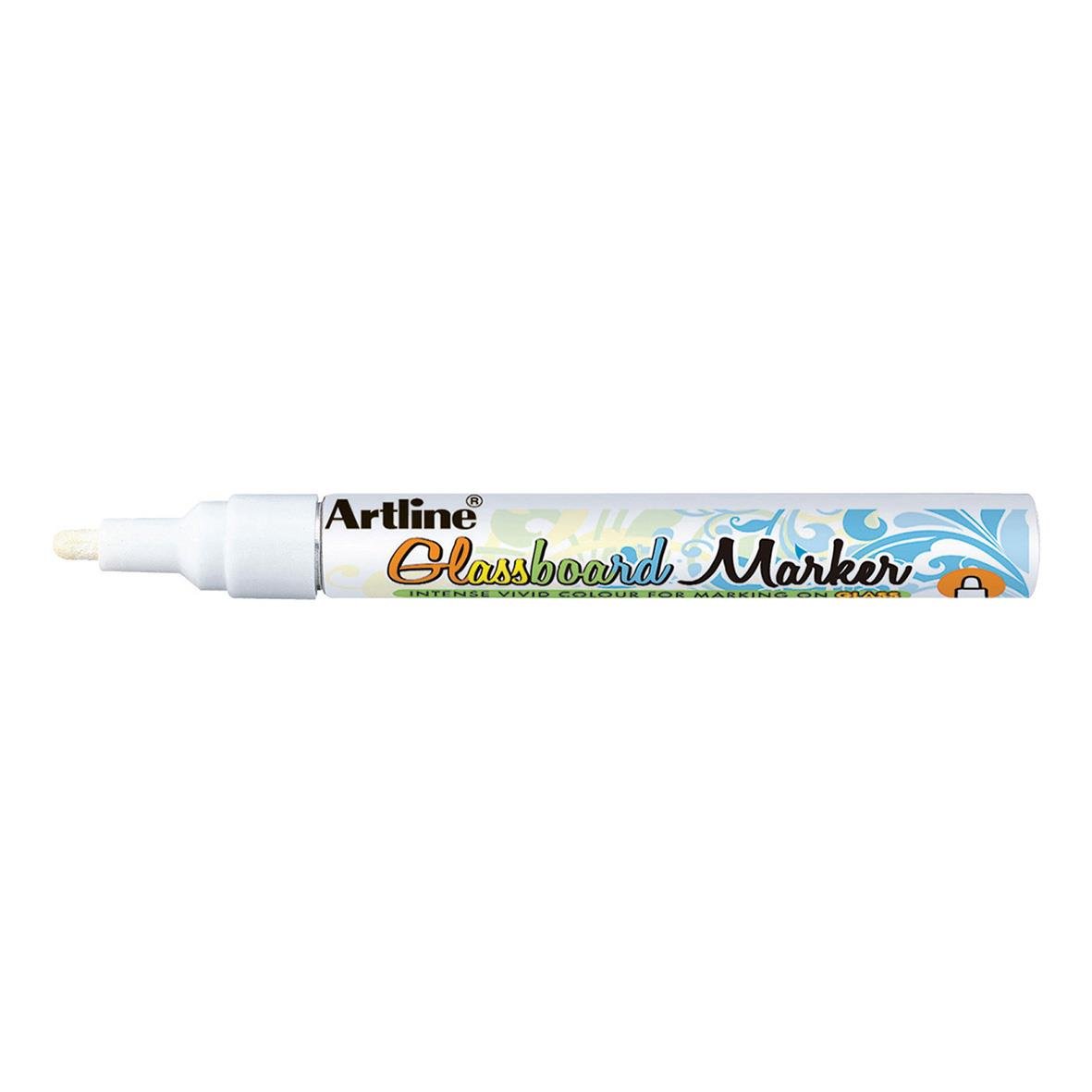 Vit glasboardmarker Artline EPG-4 med 2mm spets