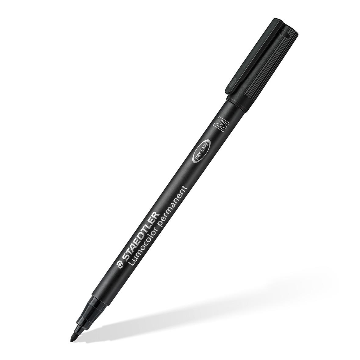 Svart permanent penna Staedtler Lumocolor 317 med 1mm spets