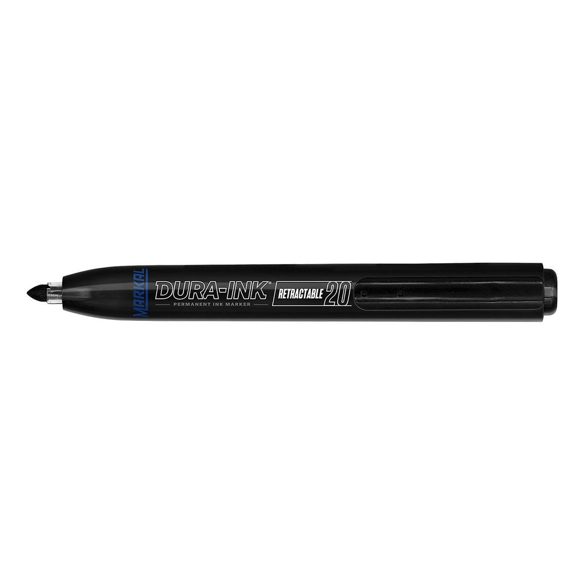 Svart markerpen Markal Dura Ink Klick 20, 1,5 mm, bläckfylld och återfyllbar