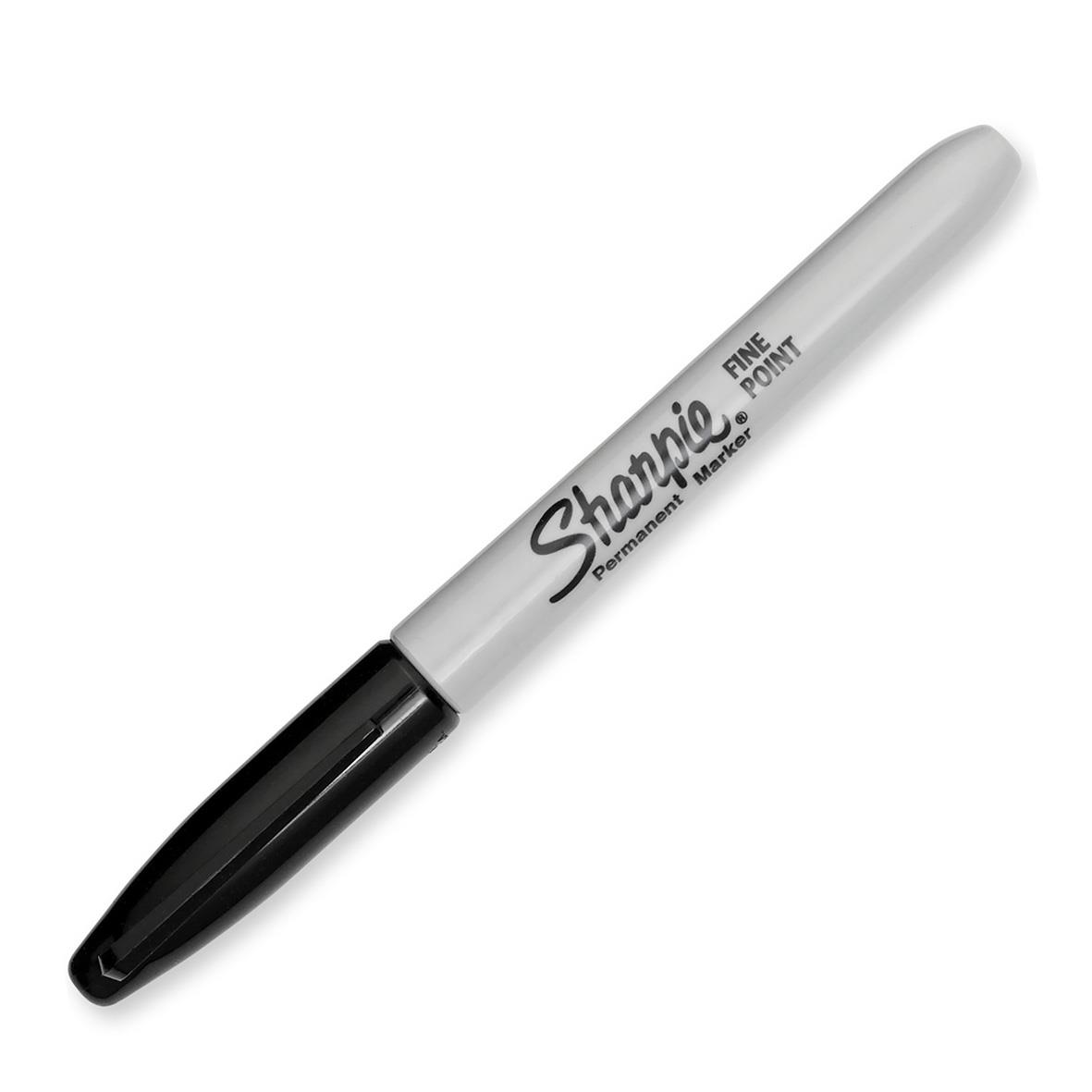Svart Sharpie permanent marker med fin spets