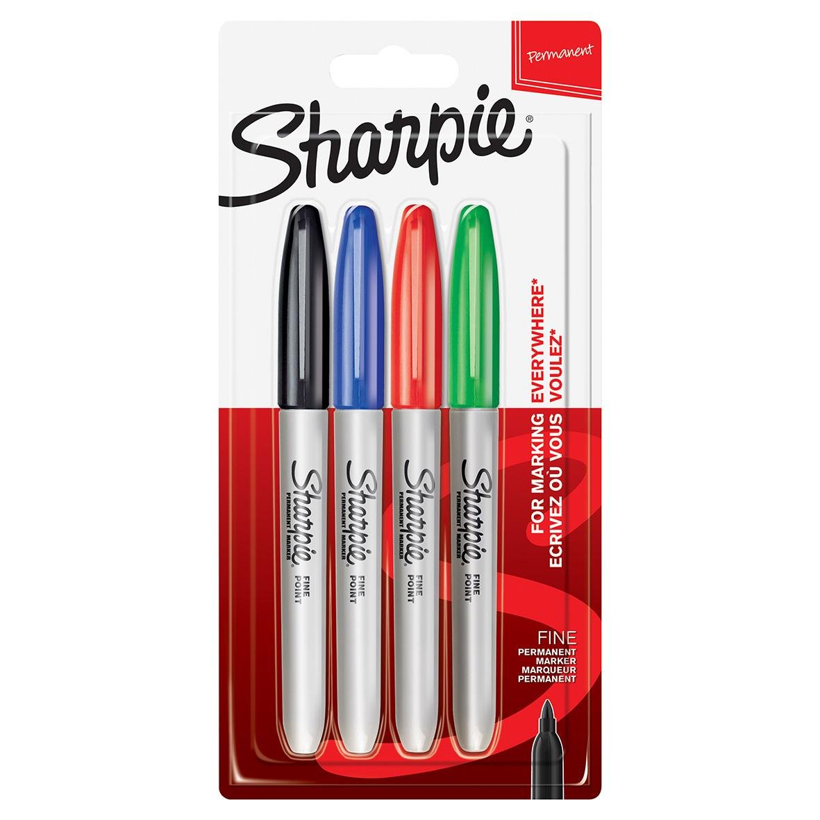 Märkpenna Sharpie Permanent Fine 4 Färger 13091348_1