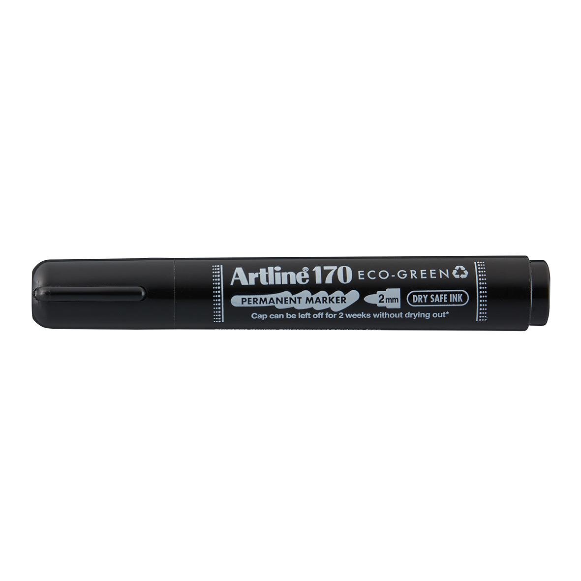 Svart konisk permanent marker Artline 170 med 2 mm spets för märkning