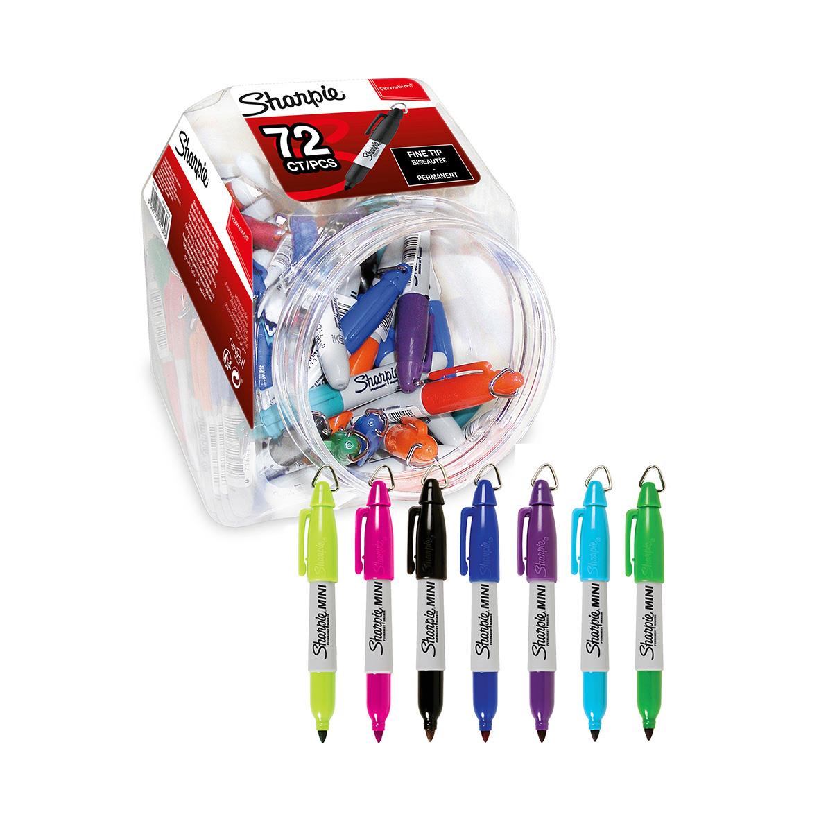 Märkpenna Sharpie Mini med 72 färger och golfpennor i olika färger