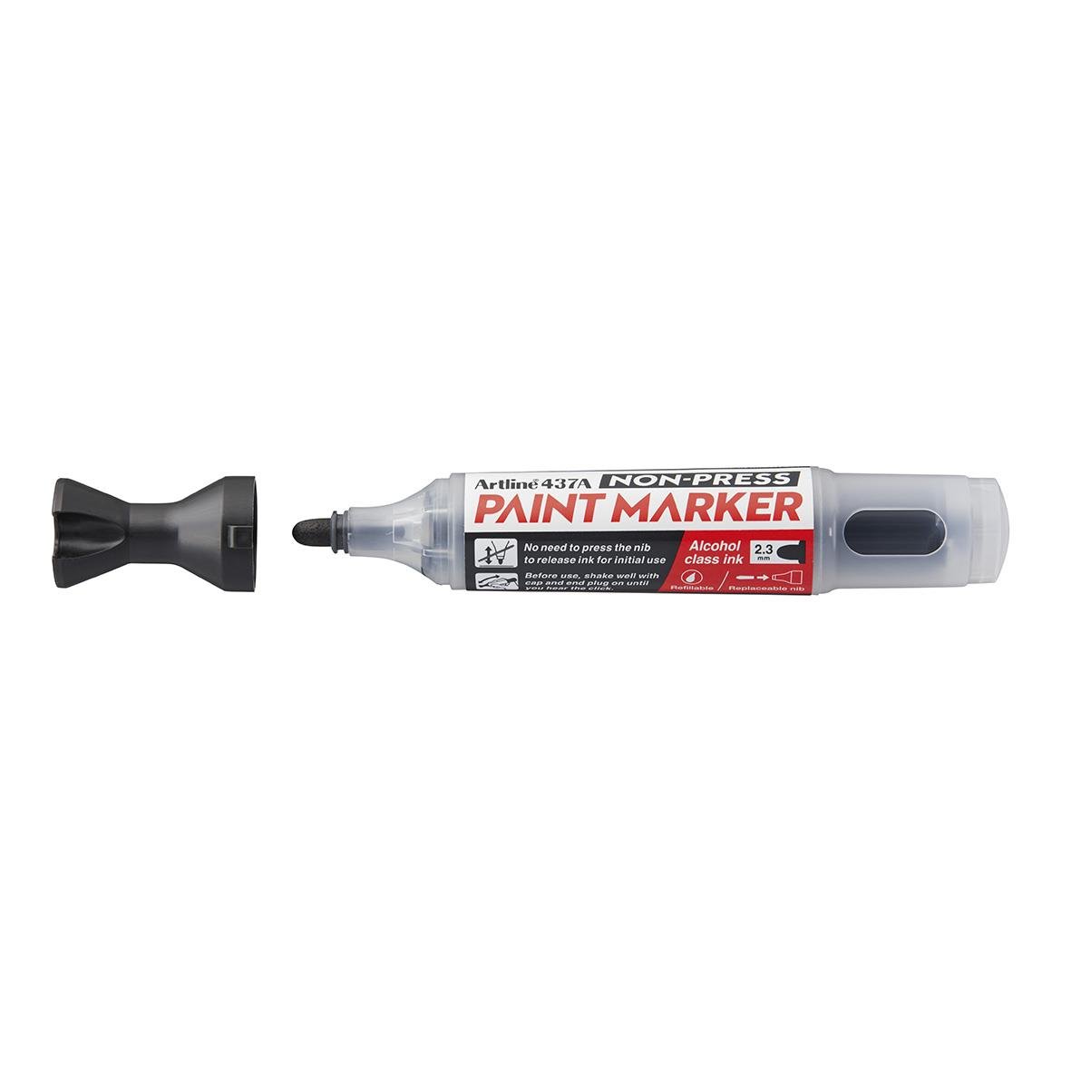 Svart märkpenna Artline 437A Non-Press Paint Marker