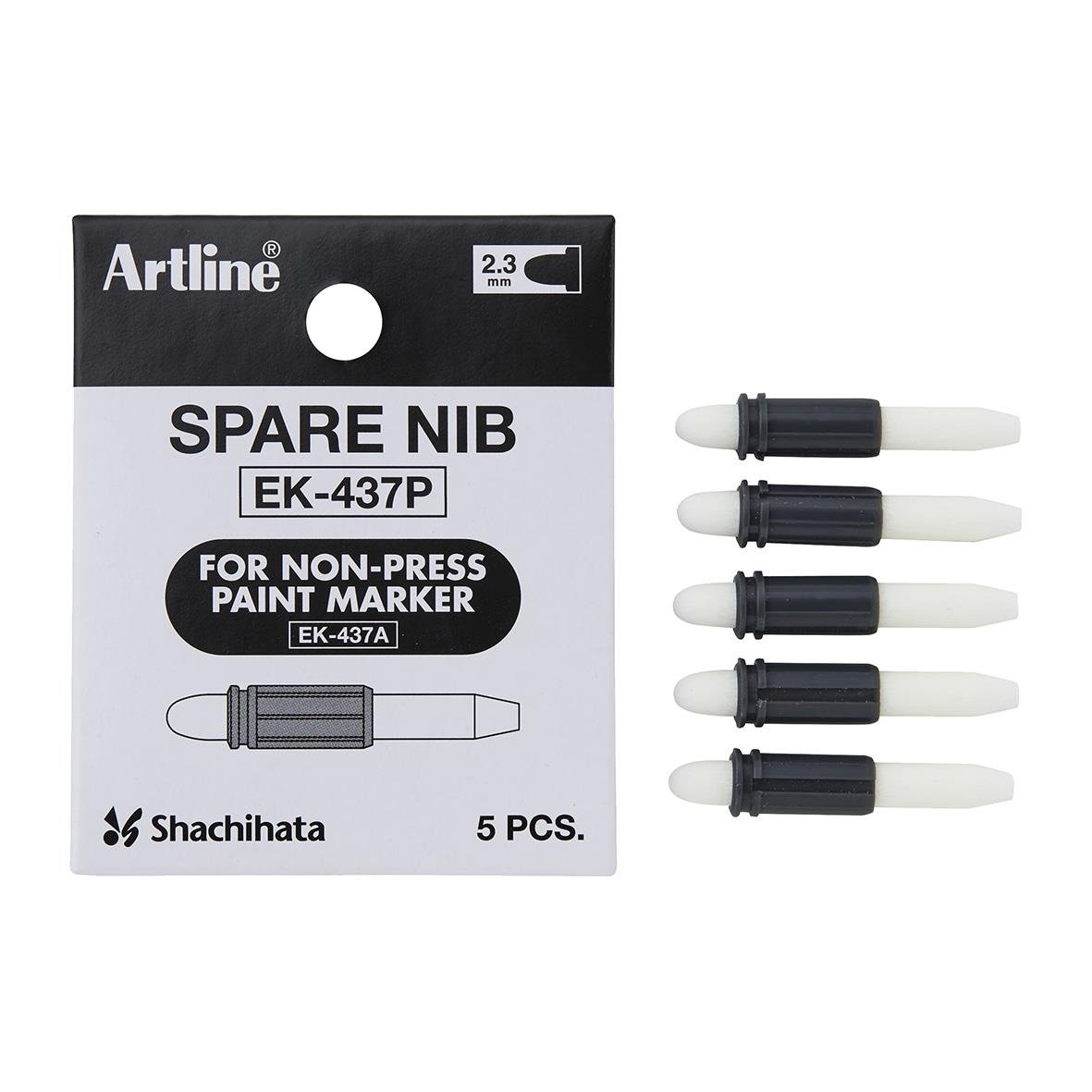 Förvaringsnibbar för icke-pressade färgmarkörer, 5 stycken, 2,3 mm spets