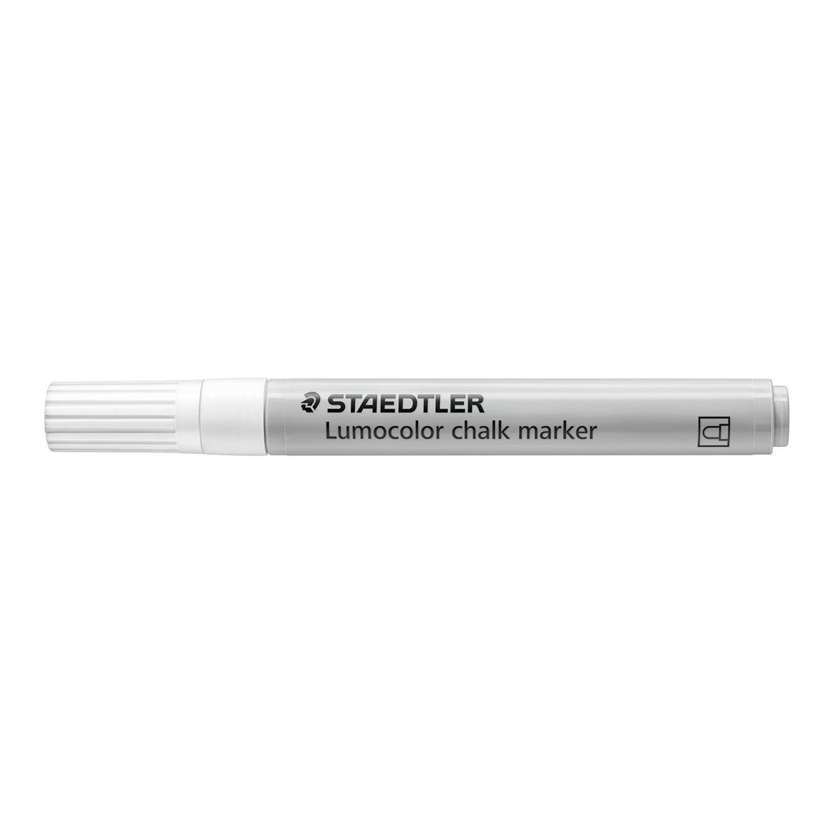 Vit Staedtler Lumocolor märkpenna med 2,4 mm spets