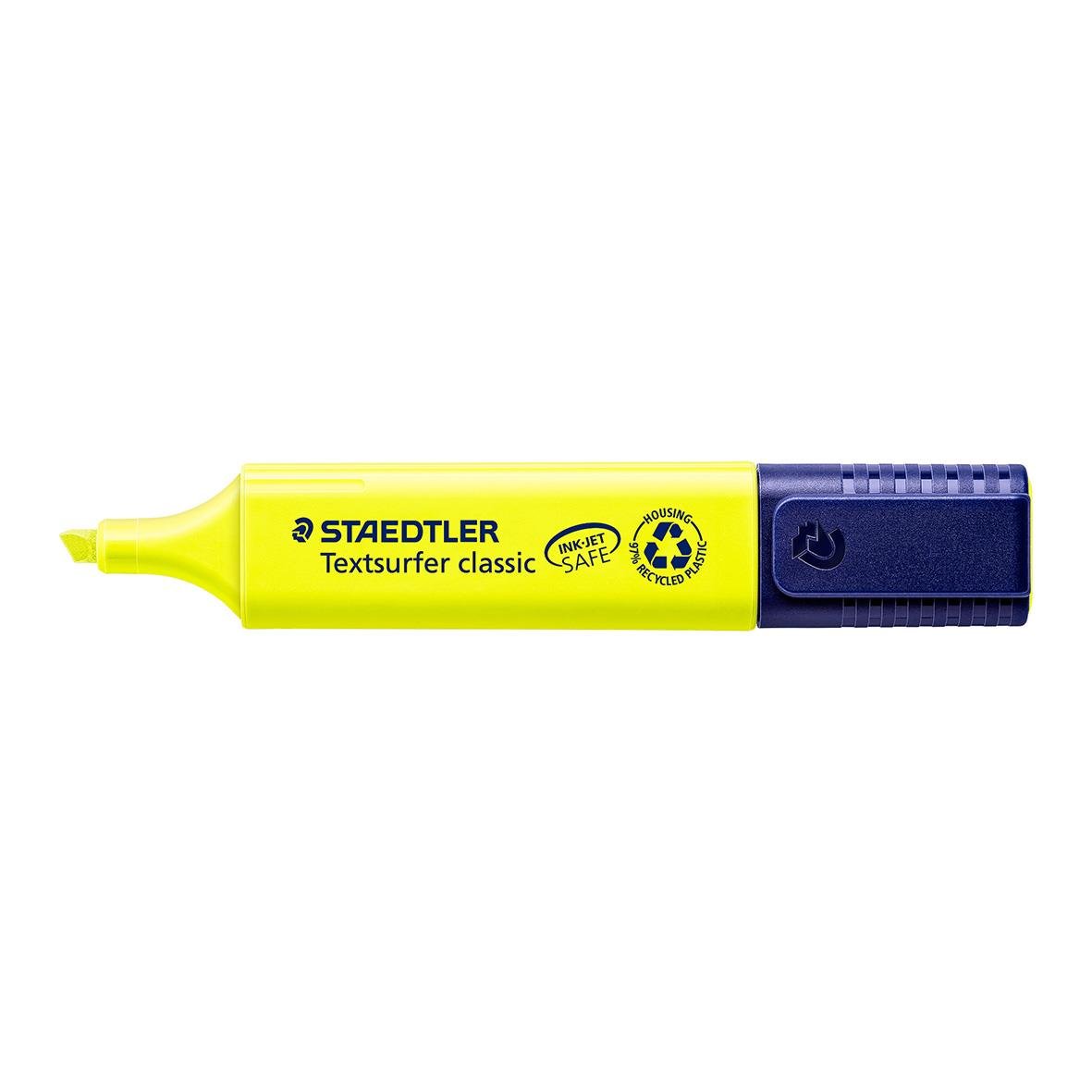 Gul överstrykningspenna Staedtler Textsurfer 364 med blått lock