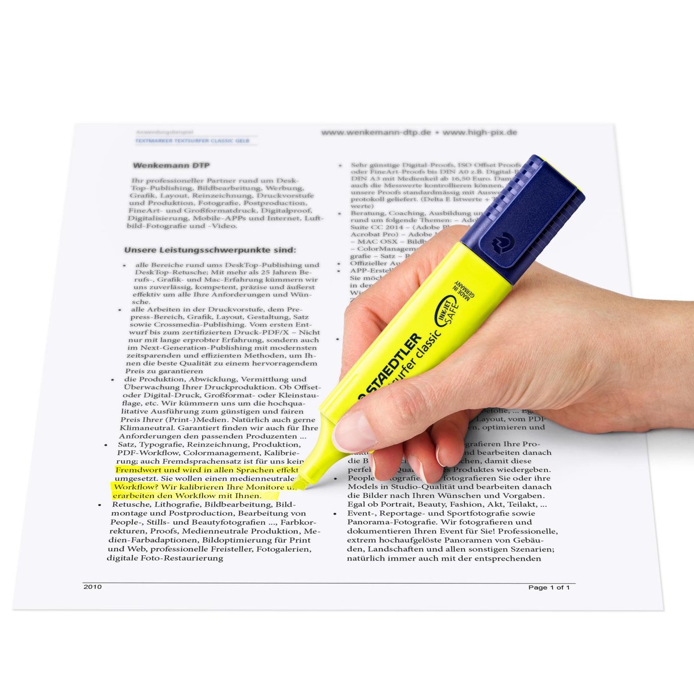 Överstrykningspenna Staedtler Textsurfer 364 Gul 13120140_6