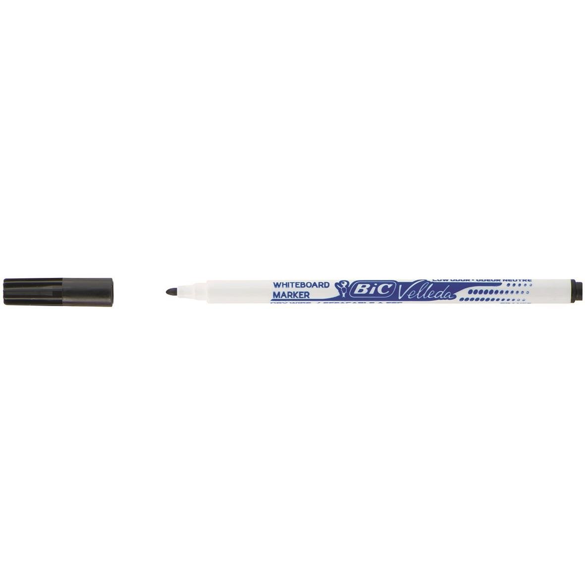 Vitwhiteboardpenna Bic Velleda Fine med 4 färger och 1,6mm spets