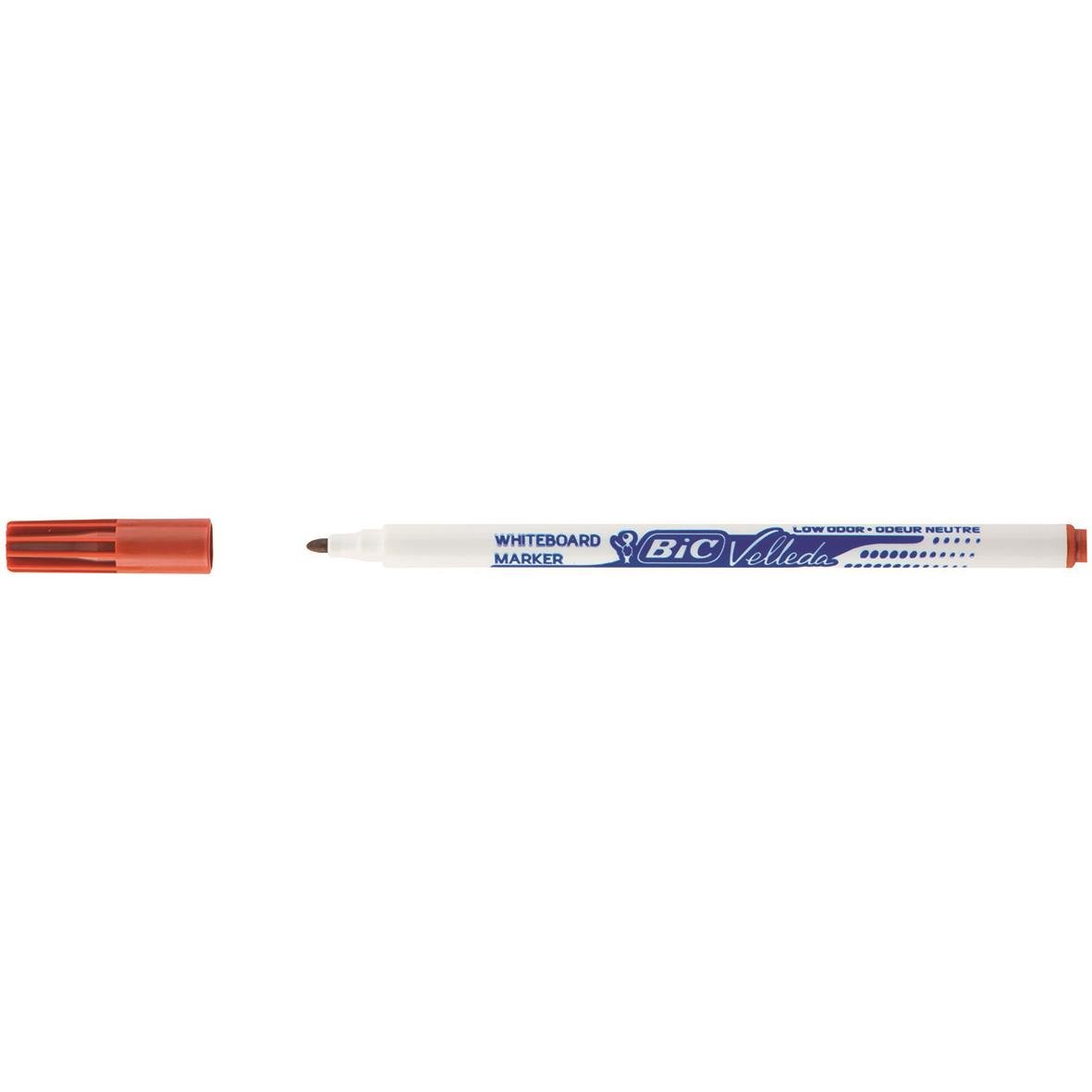 Vitwhiteboardpenna Bic Velleda Fine med 4 färger och 1,6mm spets