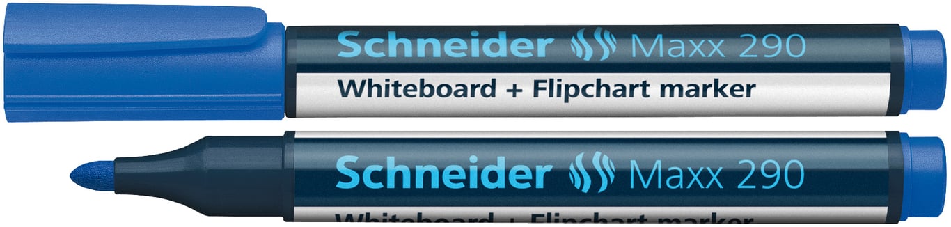 Blå whiteboardpenna Schneider Maxx 290 med konisk spets 1-3mm