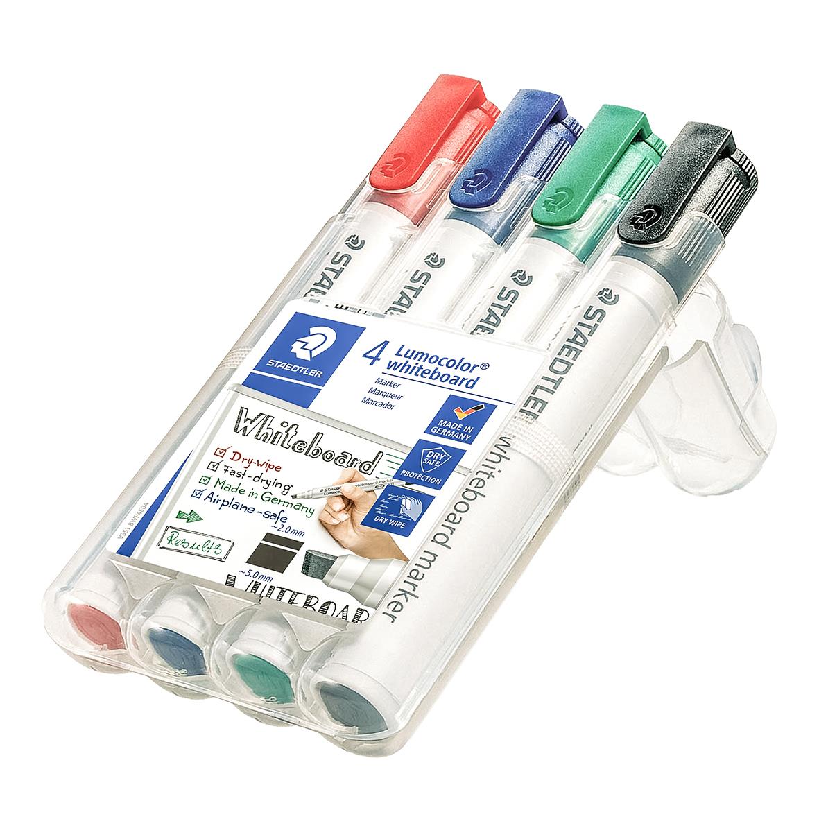 Vitboardpennor Staedtler Lumocolor Skuren 4-färger 2-5mm