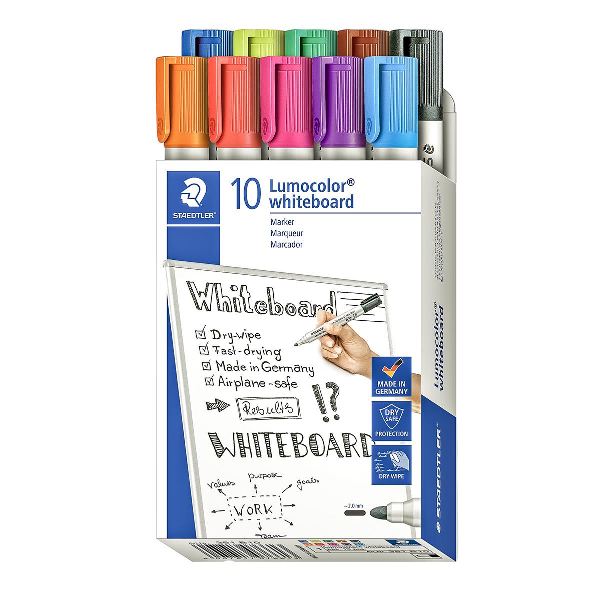 Whiteboardpenna Staedtler Lumocolor Rund 10-färger 2mm