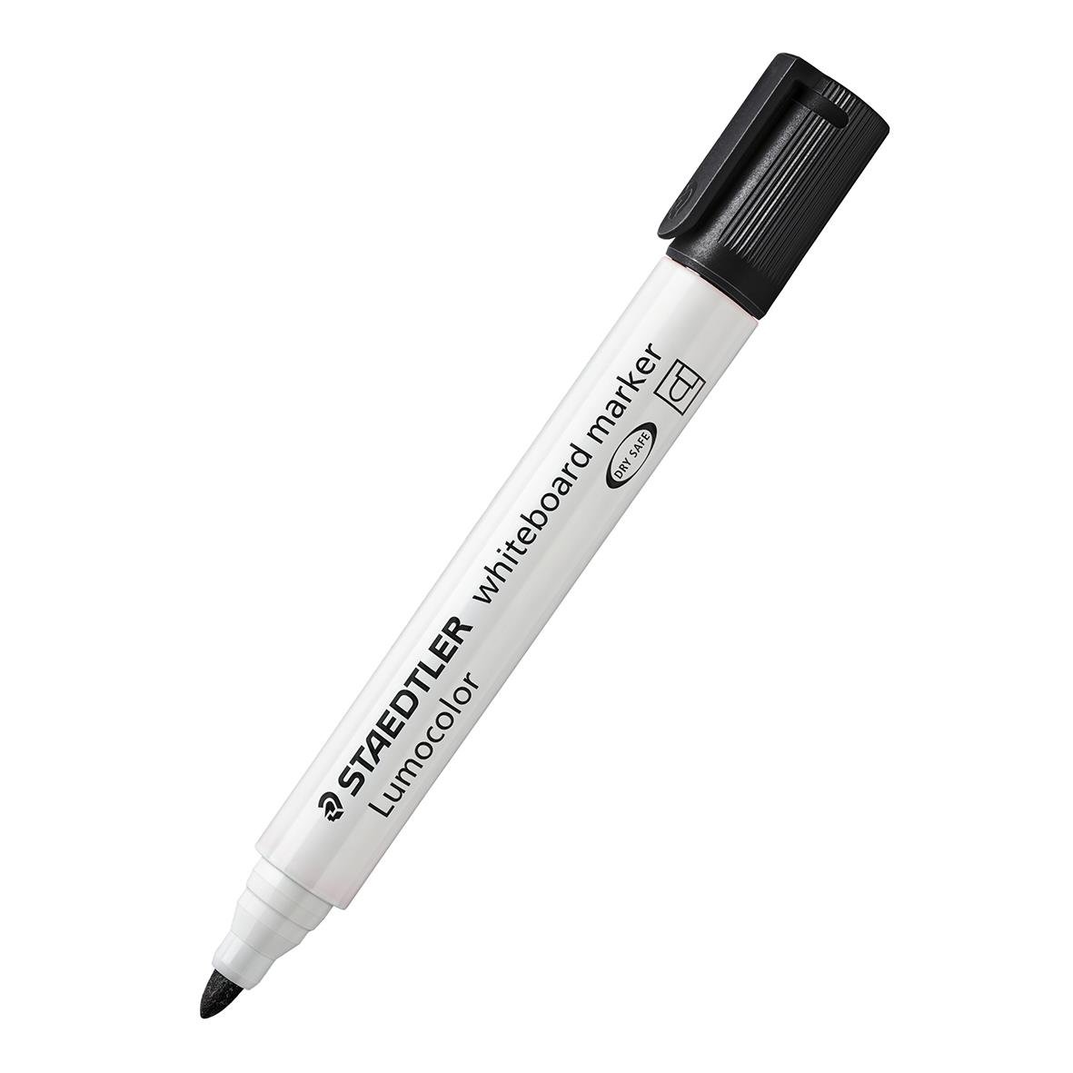 Svart rund whiteboardpenna Staedtler Lumocolor 2mm