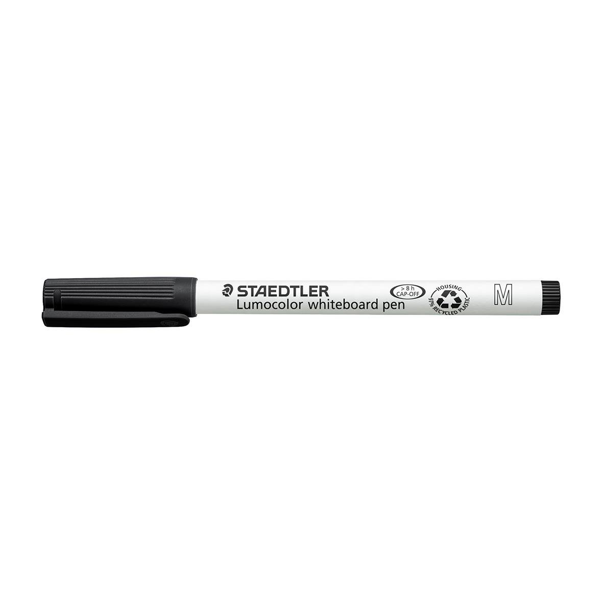 Vitwhiteboardpenna Staedtler Lumocolor 301 rund svart 1mm