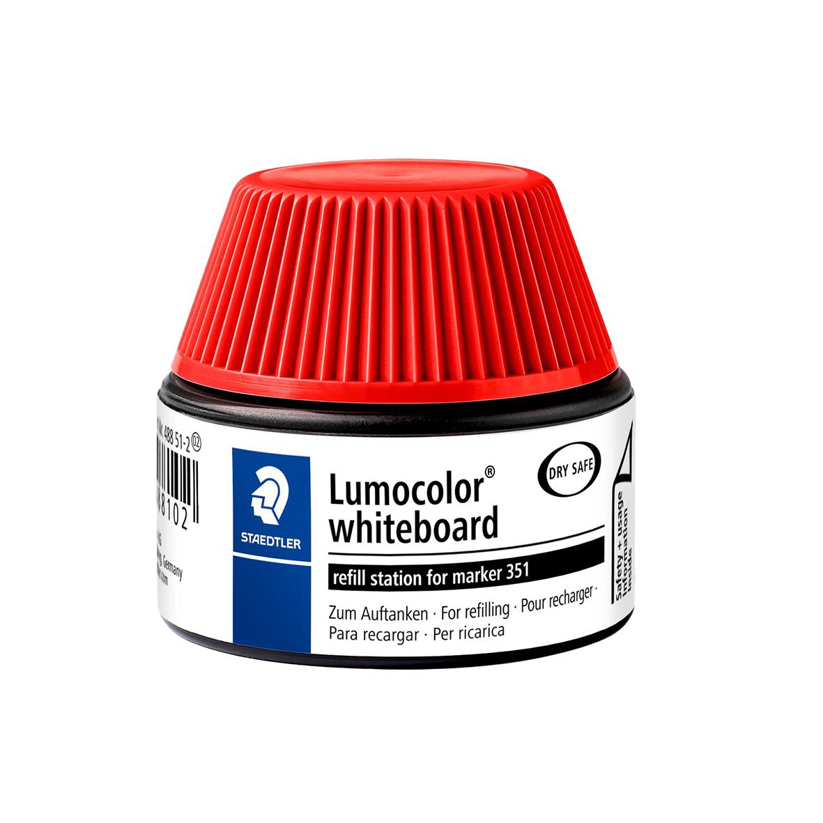 Refill Staedtler Lumocolor WB Lumo 351/351 B Röd i liten burk med röd kork