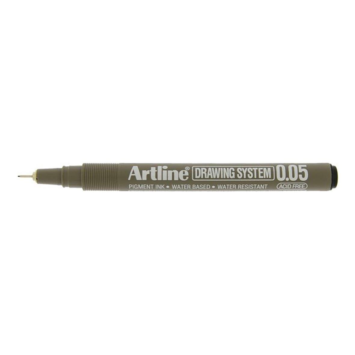 Svart fiberpenna Artline Drawing System 0,05mm för teckning och skisser