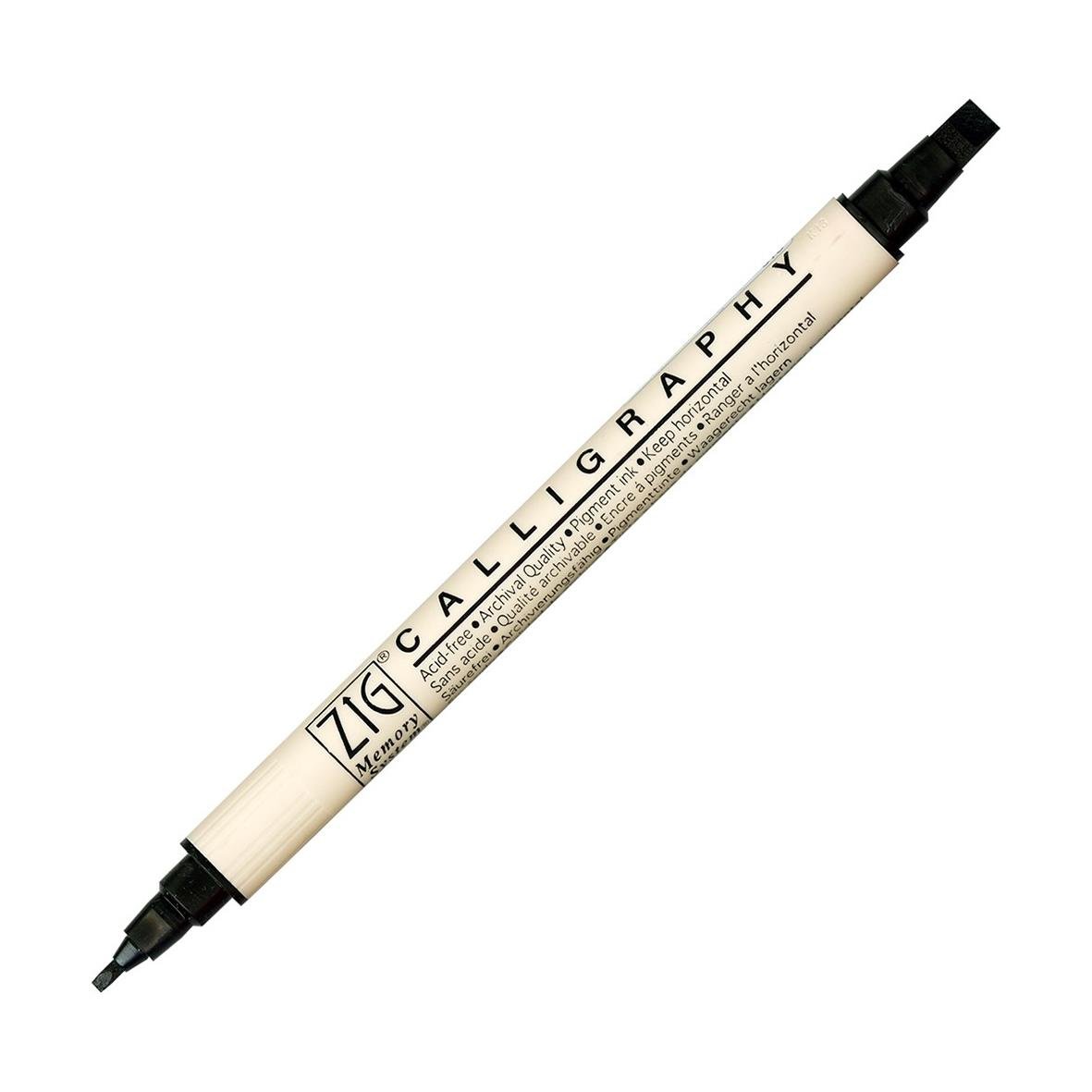 Kalligrafipenna Zig Permanent 2-spets svart 2-5mm