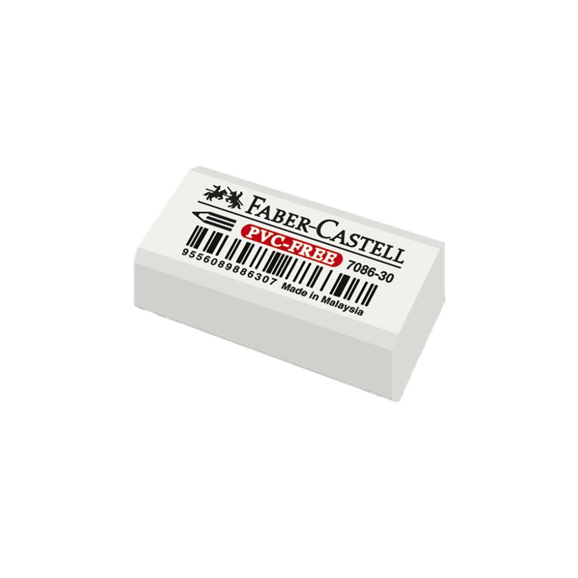 Radergummi Faber-Castell PVC-fritt 41x18x11mm i vit färg