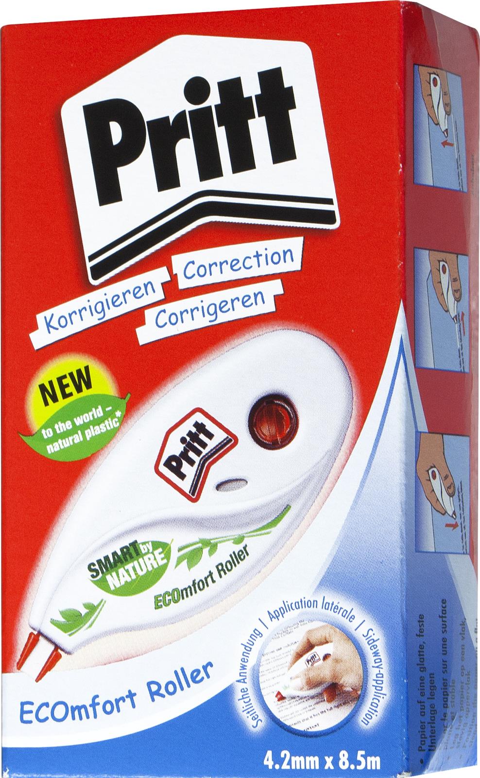 Rättningsroller Pritt Roller ecomfort i röd och vit för korrigering av text eller skrivfel