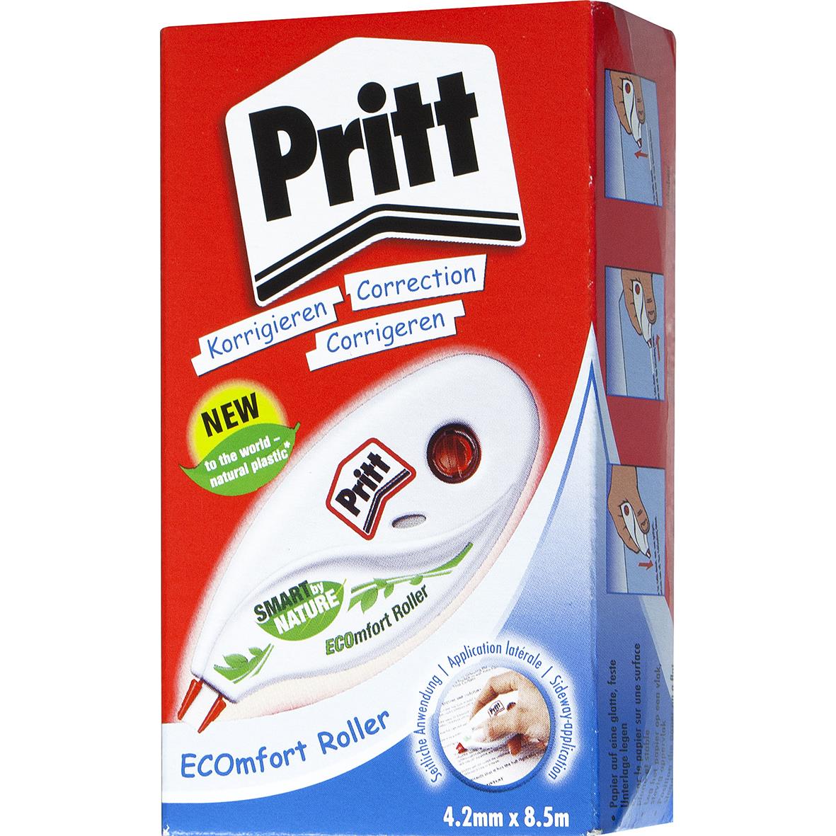 Rättningsroller Pritt Roller ecomfort i röd och vit för korrigering av text eller skrivfel