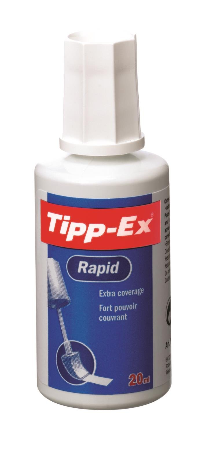 Tipp-Ex Rapid korrigeringsvätska i 20 ml flaska med penselspets