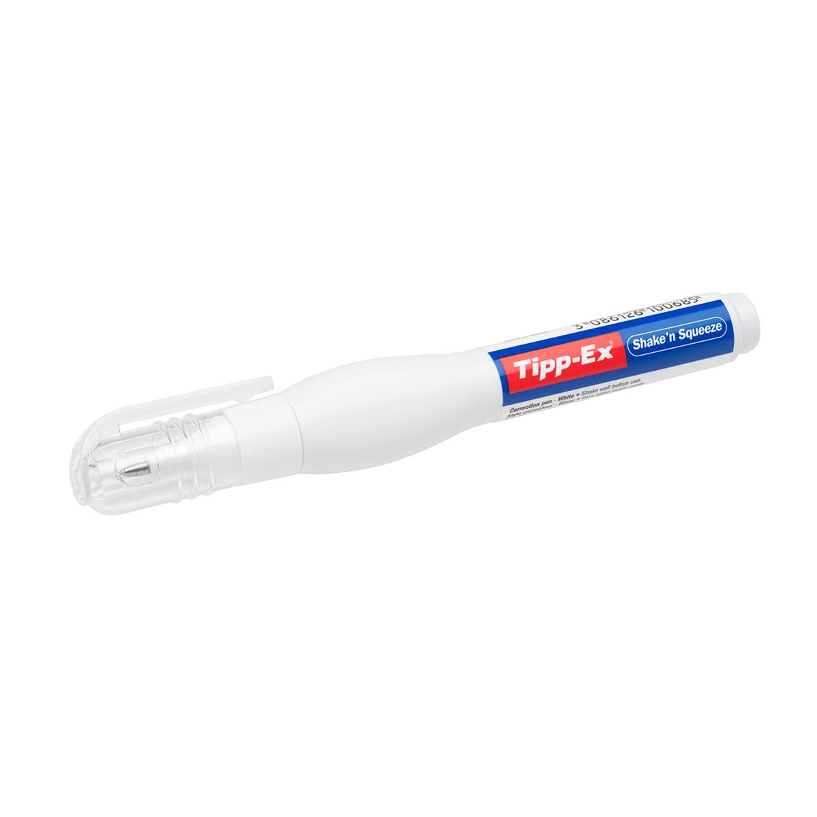Korrigeringspenna Tipp-Ex Shake´N Squeeze 8ml med vit kropp och blå etikett