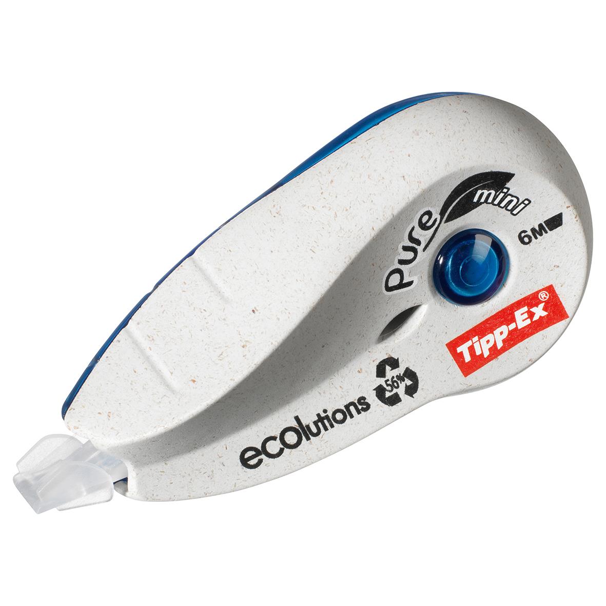 Korrigeringsroller Tipp-Ex Ecolution Tape 5mm x 6m i vitt plastfodral