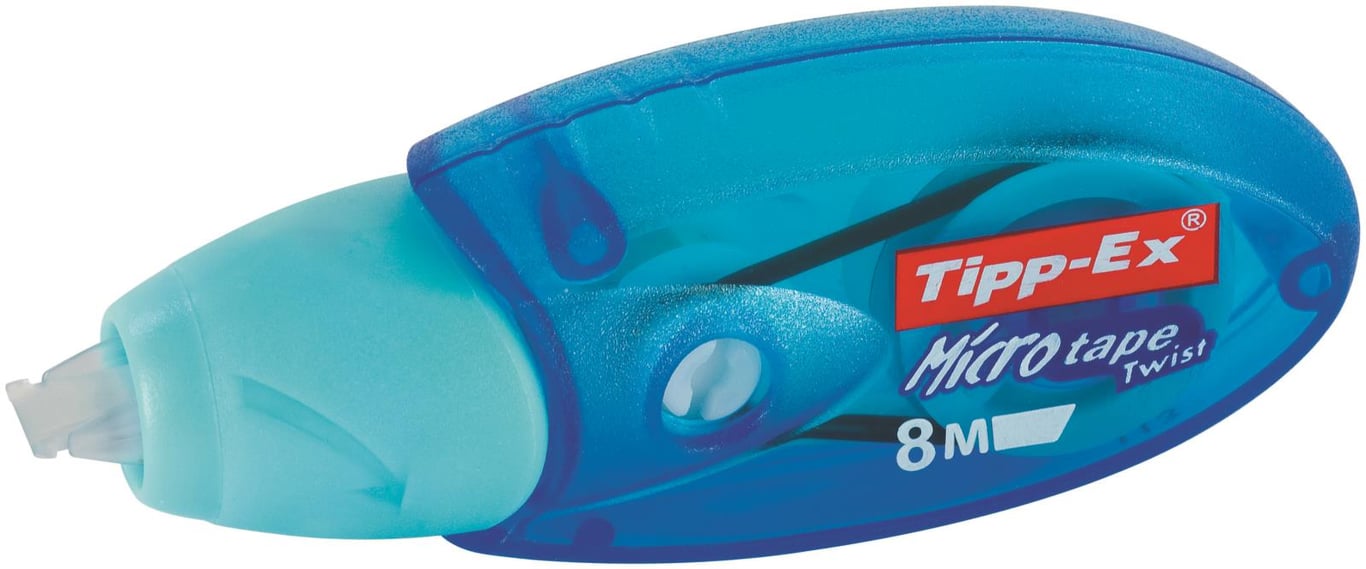 Tipp-Ex Micro Twist korrigeringsroller 5mm x 8m i blå och vit färg