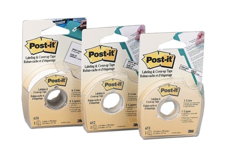 Post-it korrigeringstejp 658H 6-radig med hållare i förpackningar