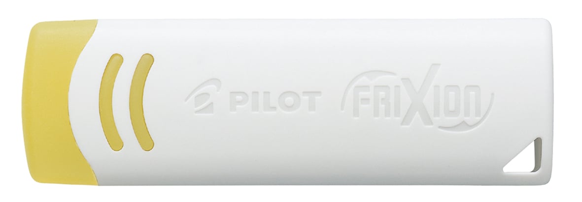 White Pilot Frixion eraser with yellow detail