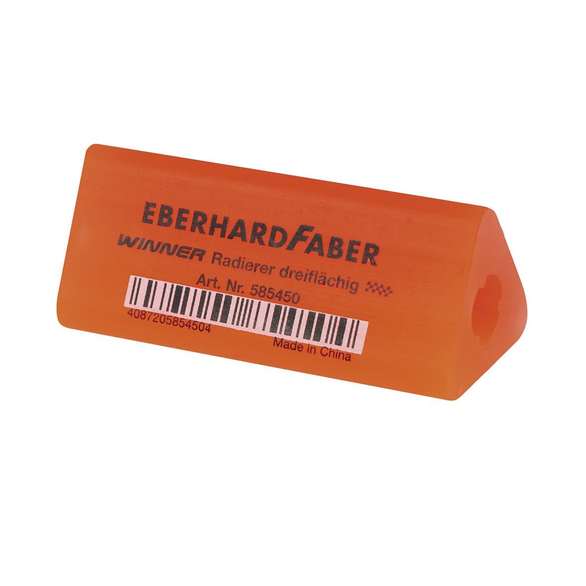 Orange penngrepp/radergummi med neonfärger från Faber-Castell