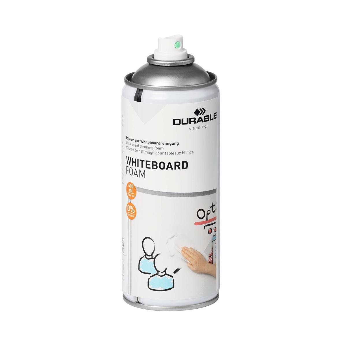 Durable Whiteboardrengöringsskum i sprayflaska 400ml för enkel rengöring av whiteboards