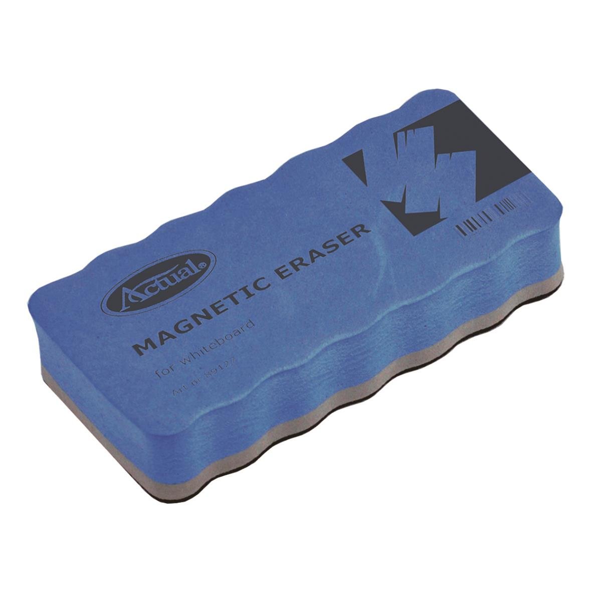 Blå magnetisk torkare för tavlor, 55x110mm